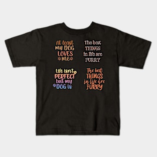 Dog quote sticker pack Kids T-Shirt